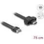 Cavo piatto USB DeLOCK Type-E Key A 20 pin connettore maschio su connettore femmina USB Type-C 75 cm