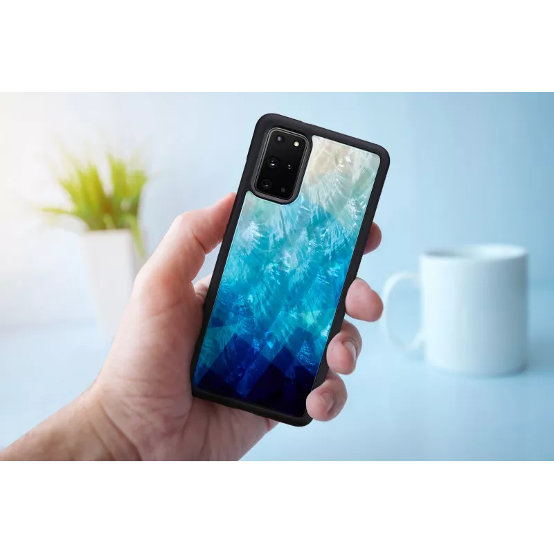Custodia protettiva iKins per Samsung Galaxy S20+ — blue lake finitura nera