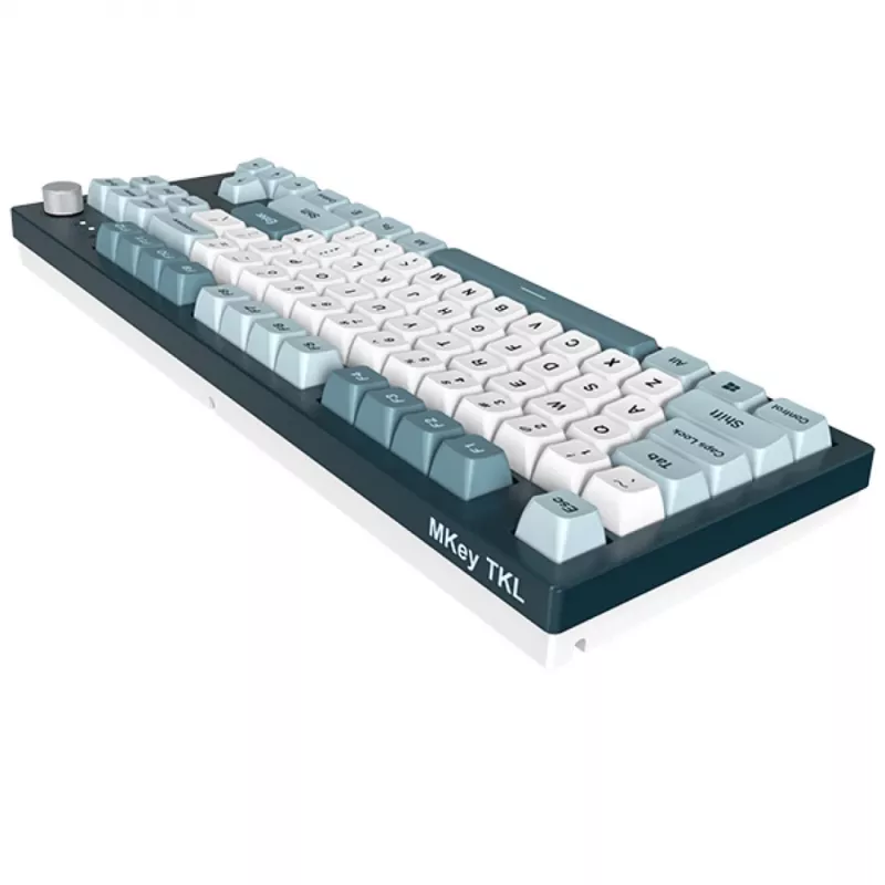 Tastiera gaming Montech MKey TKL USB Grigio scuro, Azzurro, Bianco