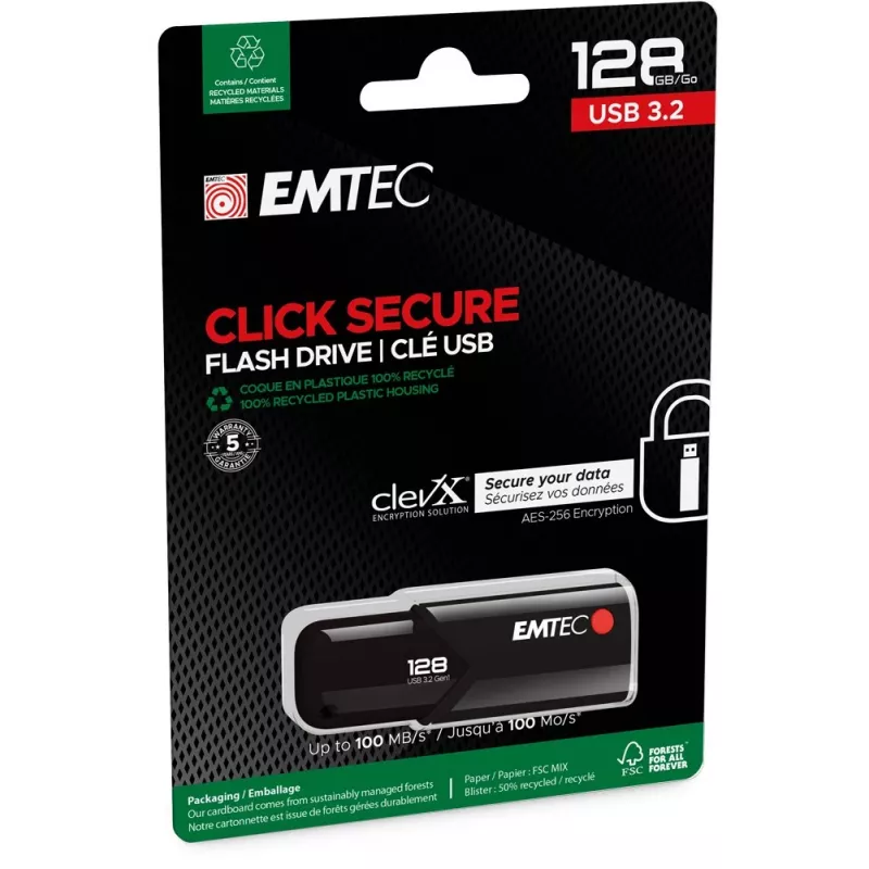 Chiavetta USB Emtec 128 GB USB Type-A 3.2 Gen 2 nero