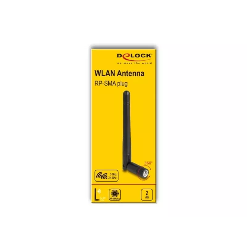 Antenna omnidirezionale DeLOCK 90150 2 dBi RP-SMA 50 Ω