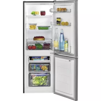 Frigorifero freestanding BOMANN KG 7359, 173 L (121 L vano frigo + 52 L vano congelatore), acciaio inox, classe di efficienza energetica C