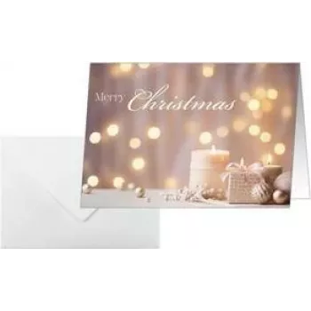 Biglietti d'auguri sigel DS634 A6 Golden Glow – formato A6, piegati, design dorato decorativo