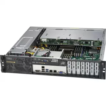 Super Micro Supermicro SC823M TQC-R802LPB - rack - montabile in rack - 2U - ATX migliorato ed esteso - SATA/SAS - hot-swap 800 Watt - nero (CSE-823MTQC-R802LPB)