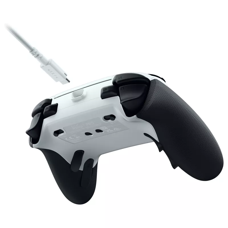 Controller wireless Razer Raiju V3 Pro per PS5/PC, tasti Pro, layout simmetrico - bianco
