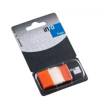 Indice in carta Global Notes, 25x43 mm, arancione, plastica (1x50) 0718-205