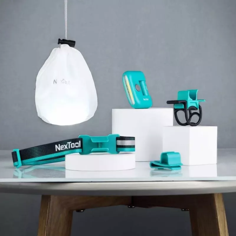 Lampada frontale Nextool NE20005 fascia LED ricaricabile 170 lm, USB-C, 37,8 g, ABS, blu nuvola