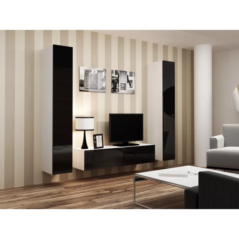 Cama supporto TV VIGO 140 30/140/40 bianco/nero lucido