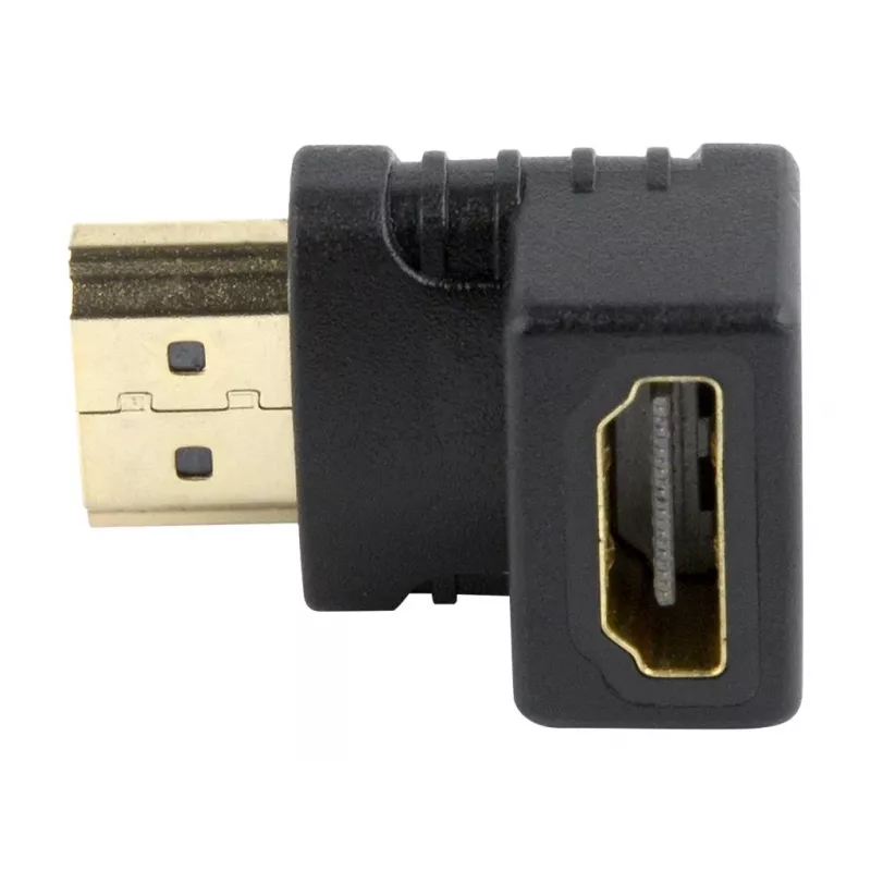 Adattatore HDMI GEMBIRD A-HDMI90-FML, HDMI a HDMI, adattatore ad angolo retto 90°, nero
