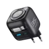 Havit UC250 A-EU caricabatterie da viaggio GaN con cavo estensibile, nero