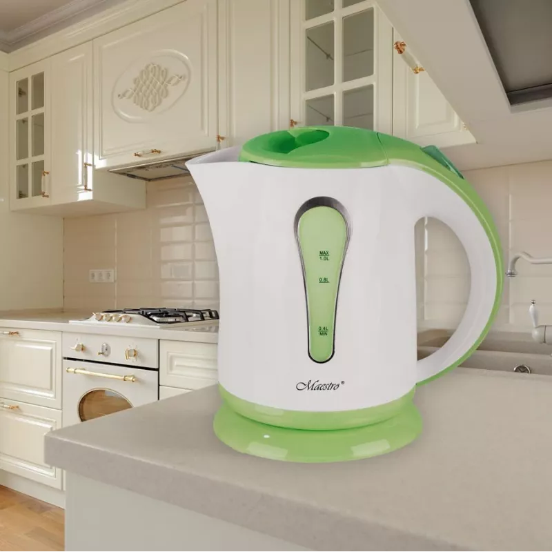 Maestro MR-028-GREEN Bollitore elettrico, 1 L, 1000 W, verde