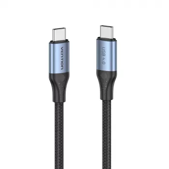 Cavo Vention USB4 Gen 3x2 Type-C a Type-C 1 m, 5 A, lega di alluminio, intrecciato in cotone