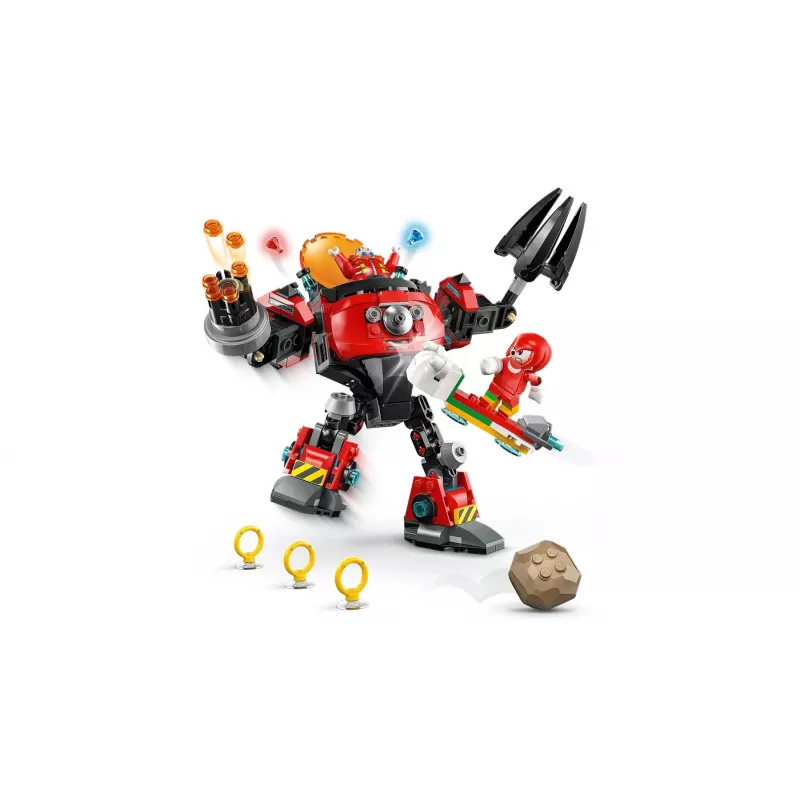 Set giocattolo da costruzione LEGO Sonic the Hedgehog 77005 Knuckles vs Dr Eggman Egg Crusher Mech, 350 pezzi, età 8+