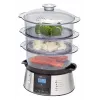 Cuocivapore Clatronic DG 3547 3 contenitori nero, acciaio inox 800 W
