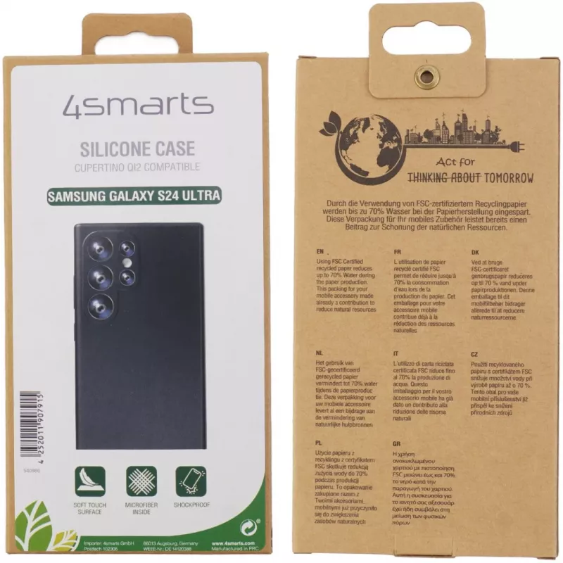 Cover 4smarts Galaxy S24 Ultra 17,3 cm 6,8 pollici Nero
