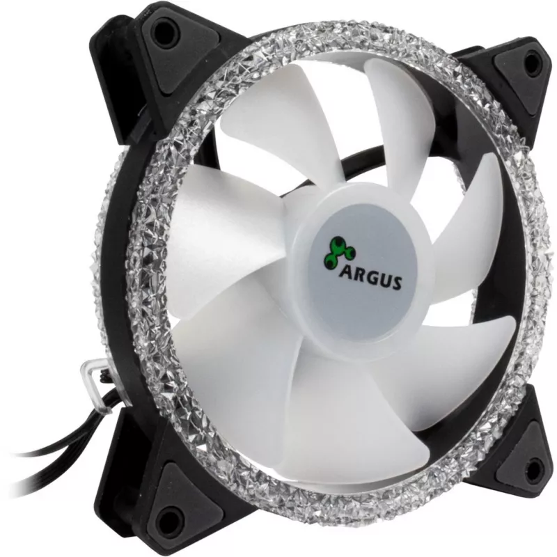 INTER-TECH Argus RS-07 RGB set di ventole per case da 120 mm, 3 pezzi, con telecomando, nero