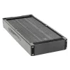 Blocco dissipatore Aqua-Computer 33705 — alluminio/rame/acciaio inox, 320×140×40 mm, grigio/argento