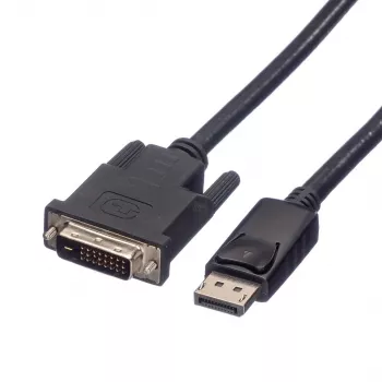 Roline - cavo video - DisplayPort (M) a DVI-D (M) - 2 m - viti zigrinate - nero