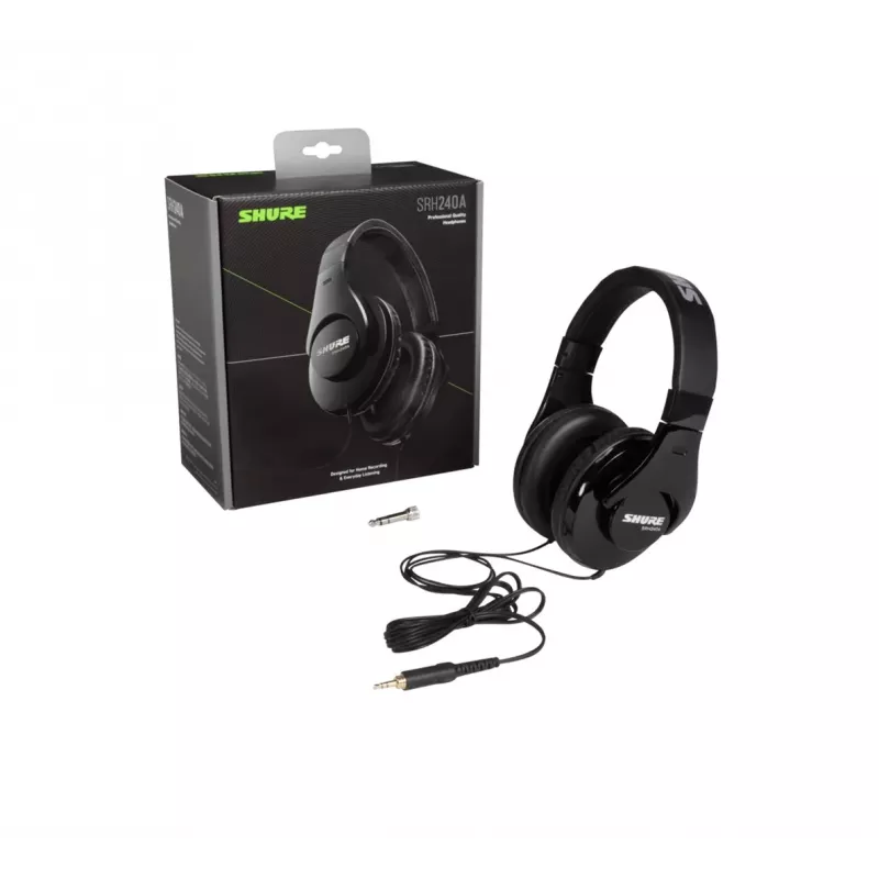 Shure SRH240A Cuffie Cablate Archetto Musica Nero