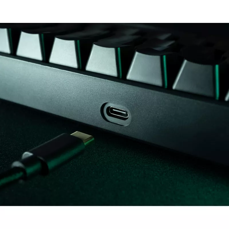 Deltaco GAM-100-DE - 65% - USB + Bluetooth - switch meccanico - QWERTZ - LED RGB - nero