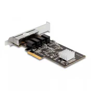 DeLOCK Scheda PCI Express x4 4 x RJ45 Gigabit LAN RTL8111 - PCIe - RJ-45 - PCIe 2.0 - Argento - PC - Windows 10 - Windows 11 - Windows 8.1 (88618)