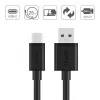 UNITEK CAVO USB USB-A — USB-C 25CM, Y-C480BK