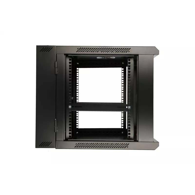 Extralink case rack 9U 600x600 AZH nero a parete, tipo oscillante