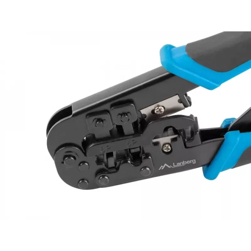 Pinza crimpatrice LANBERG NT-0201 per connettori RJ-45, 180 mm, 315 g, nero/blu