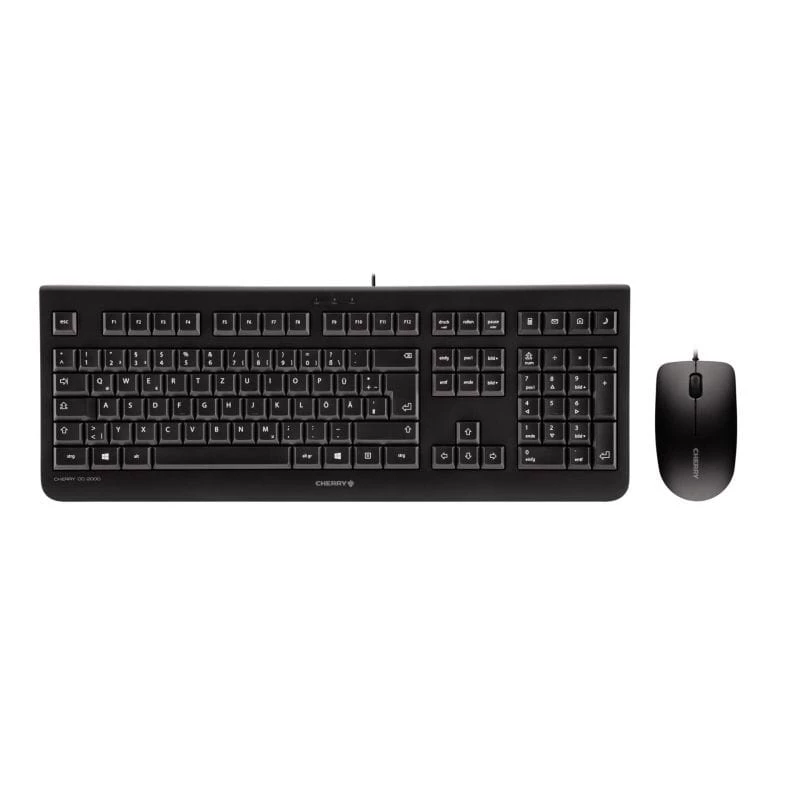 CHERRY DC 2000 tastiera, mouse incluso, universale, USB, QWERTY, ceco, nero