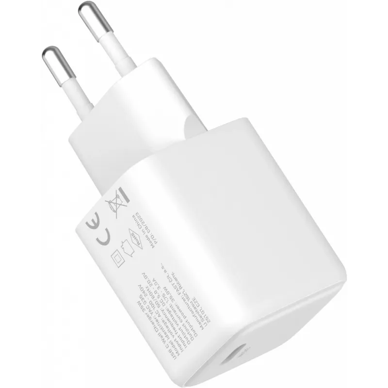 Alimentatore da parete USB-C 35W 3A Power Delivery 3.0 QC 3.0 bianco
