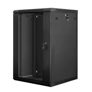 Armadio rack a parete LANBERG WF01-6618-10B, 18U, 600×600×907 mm, nero, 60 kg
