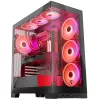 Case per PC MODECOM Volcano SPACE APEX ARGB Midi Tower, vetro temperato, USB-C, supporta ATX/microATX/Mini-ITX, GPU fino a 430 mm, dissipatore CPU fino a 180 mm
