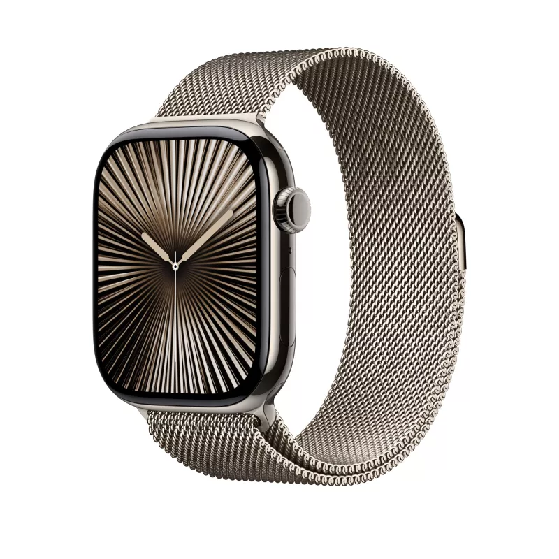 Cinturino Apple 46mm Milanese Loop natural M/L titanio