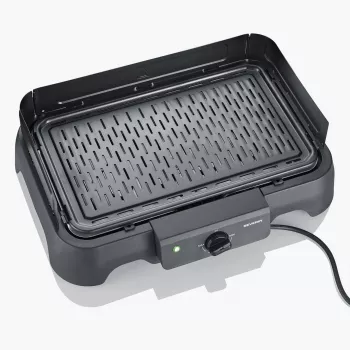 Griglia elettrica da tavolo SEVERIN PG 8595 — 2000 W, superficie di cottura rettangolare, nero