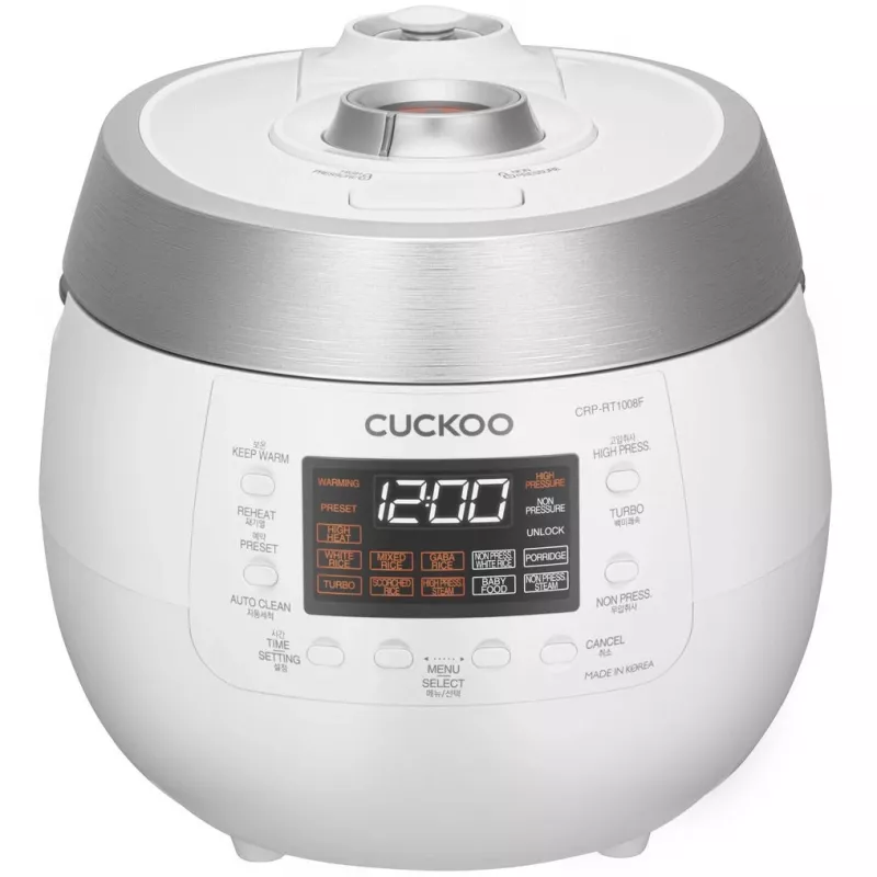 Cuckoo CRP-RT1008F, bianco, 1,8 l, alluminio, LED, pulsanti, 1,2 m