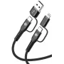 Celly cavo 4-IN-1 A+C a C+LIGHT 2M BK