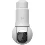 Ubiquiti UniFi G6 PTZ UVC-G6-PTZ-W telecamera di sicurezza IP, 4K 8 MP (3864x2160), doppio obiettivo, zoom ibrido 10x, interni ed esterni, IP66, PoE, montaggio a soffitto, parete o palo, rotazione di 350°, bianca