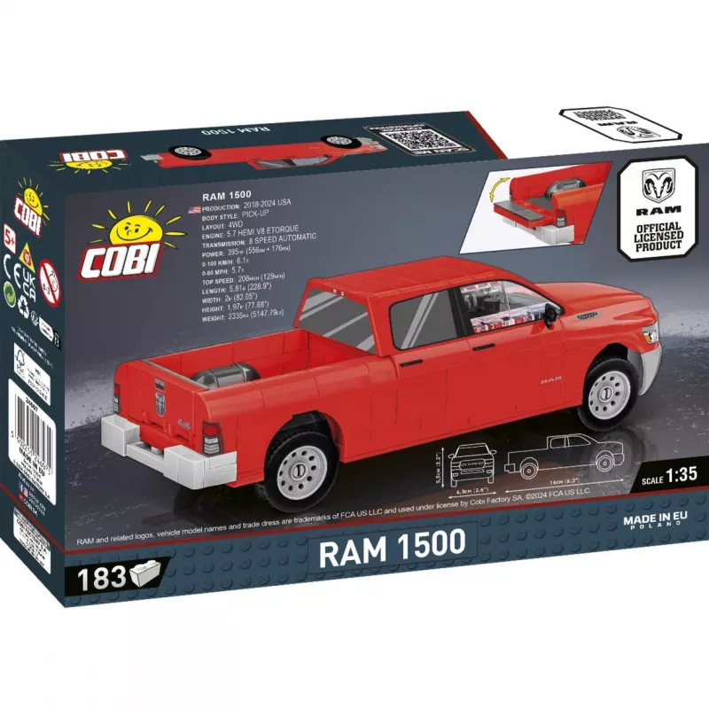 Gioco di costruzione Cobi RAM 1500 24607 modello 2 in 1 assemblabile, configurazioni intercambiabili