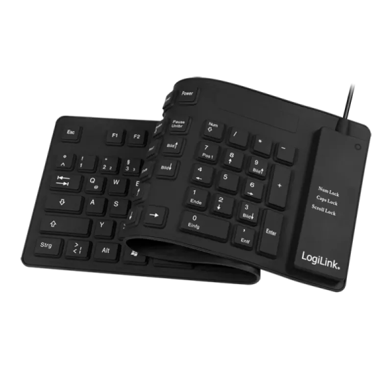 Tastiera LogiLink ID0019A universale USB QWERTZ tedesco nero