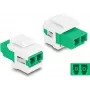 Delock 87066 modulo Keystone LC Duplex femmina su LC Duplex femmina, verde/bianco