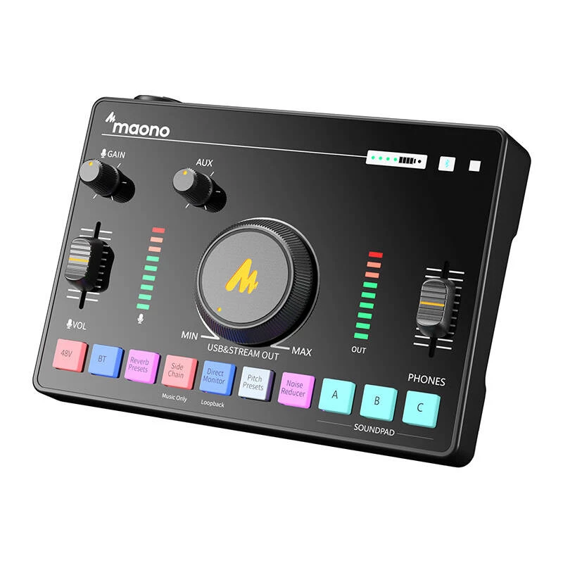 Mixer audio MAONO AMC2 Neo, mixer USB a 2 canali con porta USB