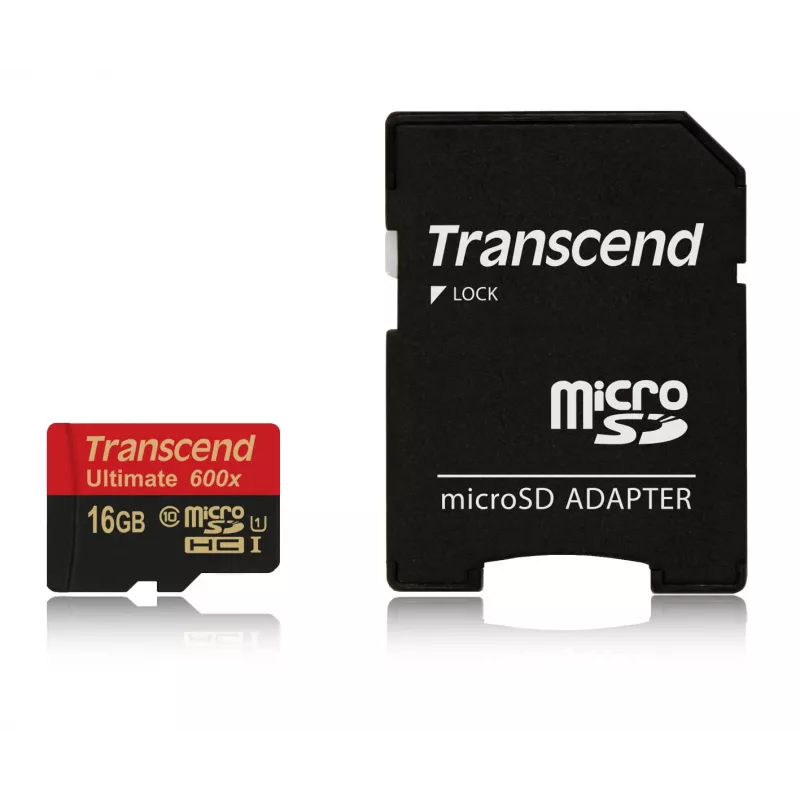 Transcend microSDHC MLC 16GB Class 10 UHS-I 600x + adattatore SD