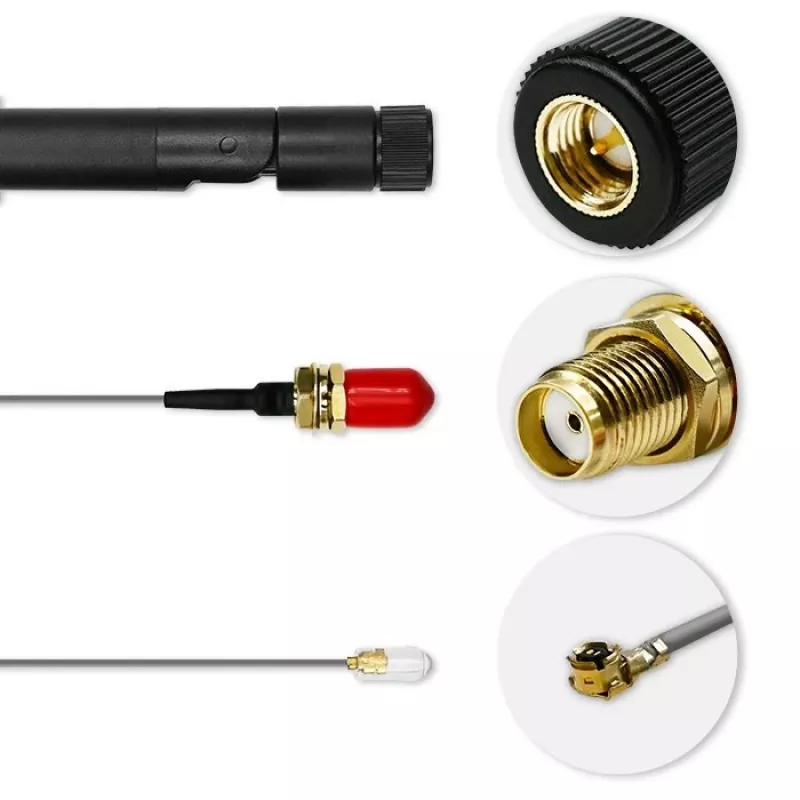 Antenna WLAN interna QOLTEC 57046, dual band 2,4–2,5 GHz e 5,1–5,8 GHz, 5 dBi, 50 Ω