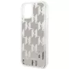 Karl Lagerfeld KLHCP14MLMNMS iPhone 14 Plus 6.7 custodia rigida argento / argento Liquid Glitter Monogram
