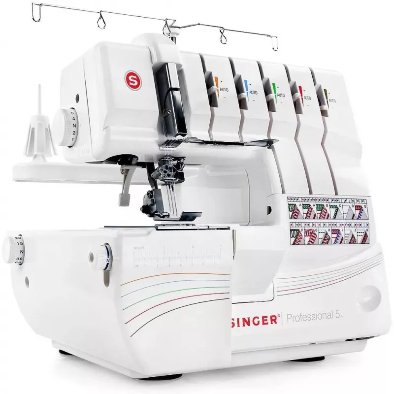 Macchina da cucire overlock Singer 14T968, corrente elettrica, bianco