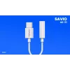 Adattatore audio USB Type 3.1 C (M) – Jack 3.5mm (F) bianco SAVIO AK-51