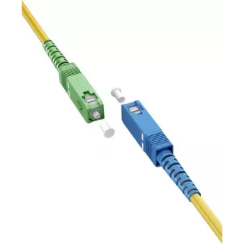 Goobay 59666 Cavo in fibra ottica 30 m SC/APC SC/UPC FTTH OS2 giallo (59666)