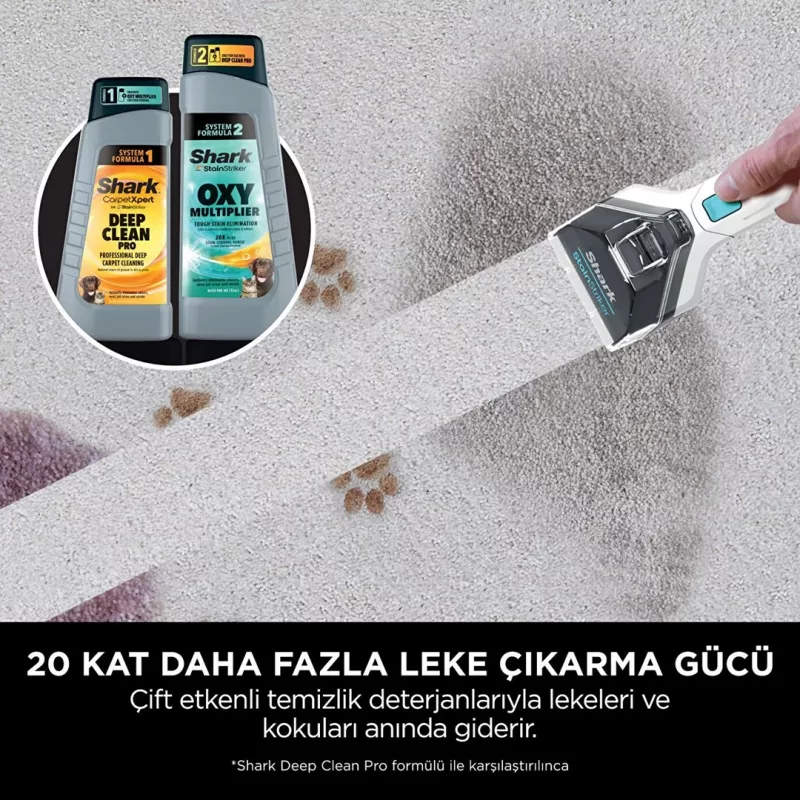 Sharkclean PX200EUT pulitore per tappeti portatile pulizia profonda/intermedia bianco