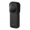 Copriobiettivo protettivo in silicone Puluz per Insta360 X3 (nero)