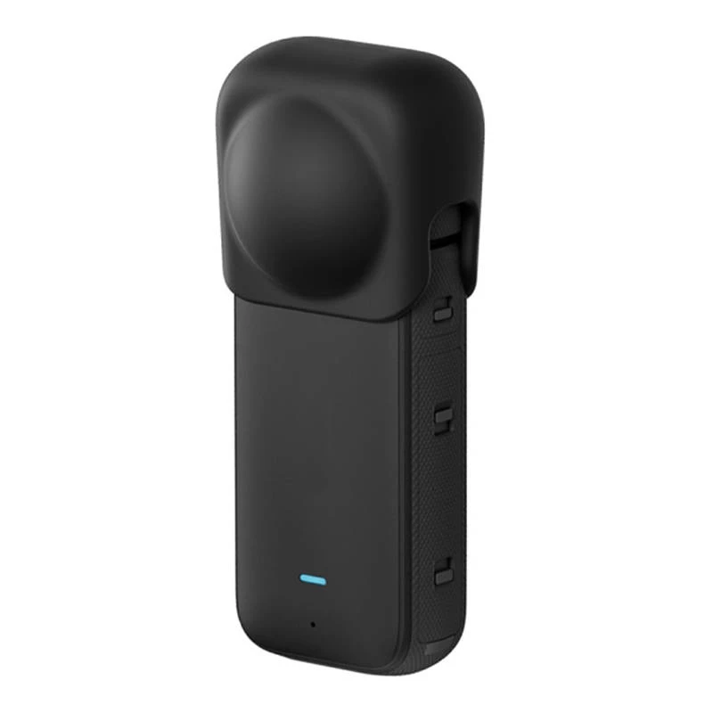 Copriobiettivo protettivo in silicone Puluz per Insta360 X3 (nero)